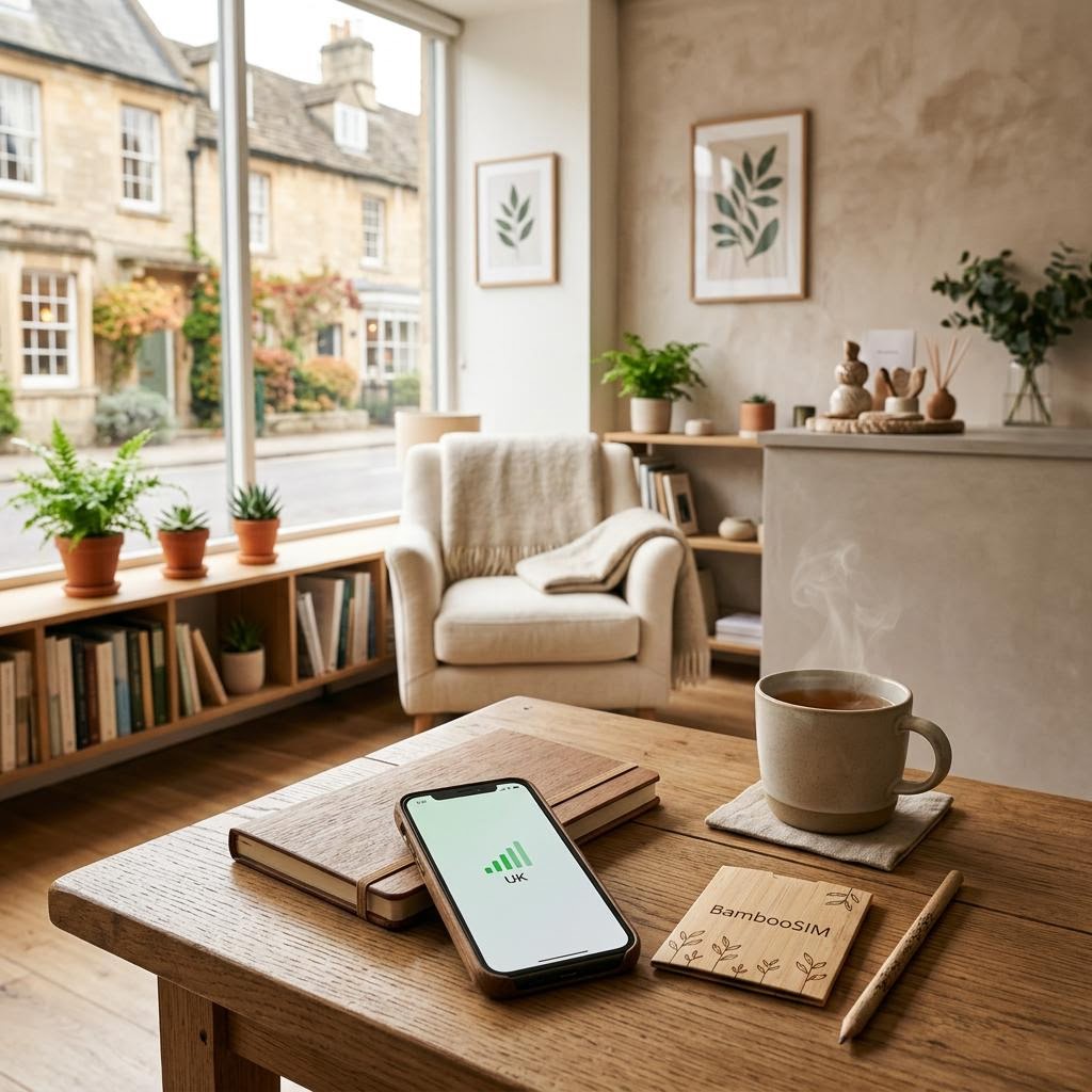 Original editorial image illustrating the BambooSIM UK merchant category