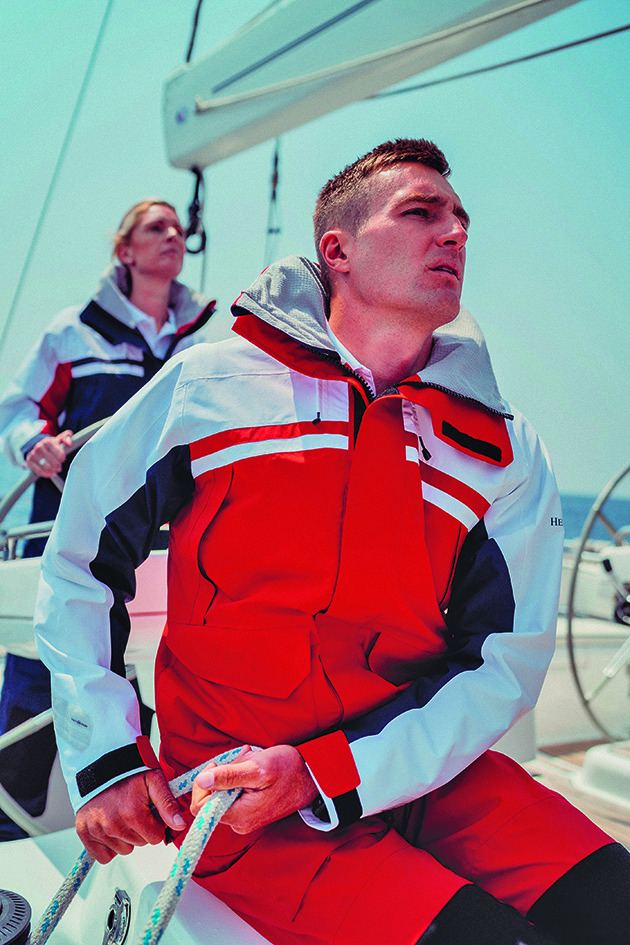 Sailors wearing Henri-Lloyd technical jackets aboard a boat