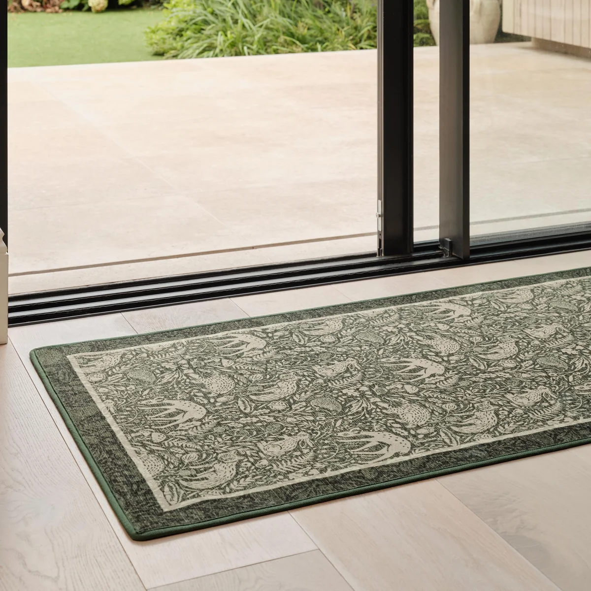 Hug Rug washable runner laid in a home