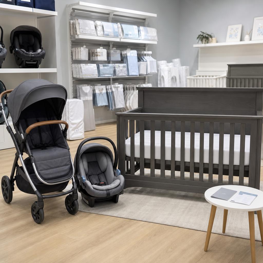 Original photographic Pish Posh Baby US editorial for US strollers, car seats, nursery products and baby gear