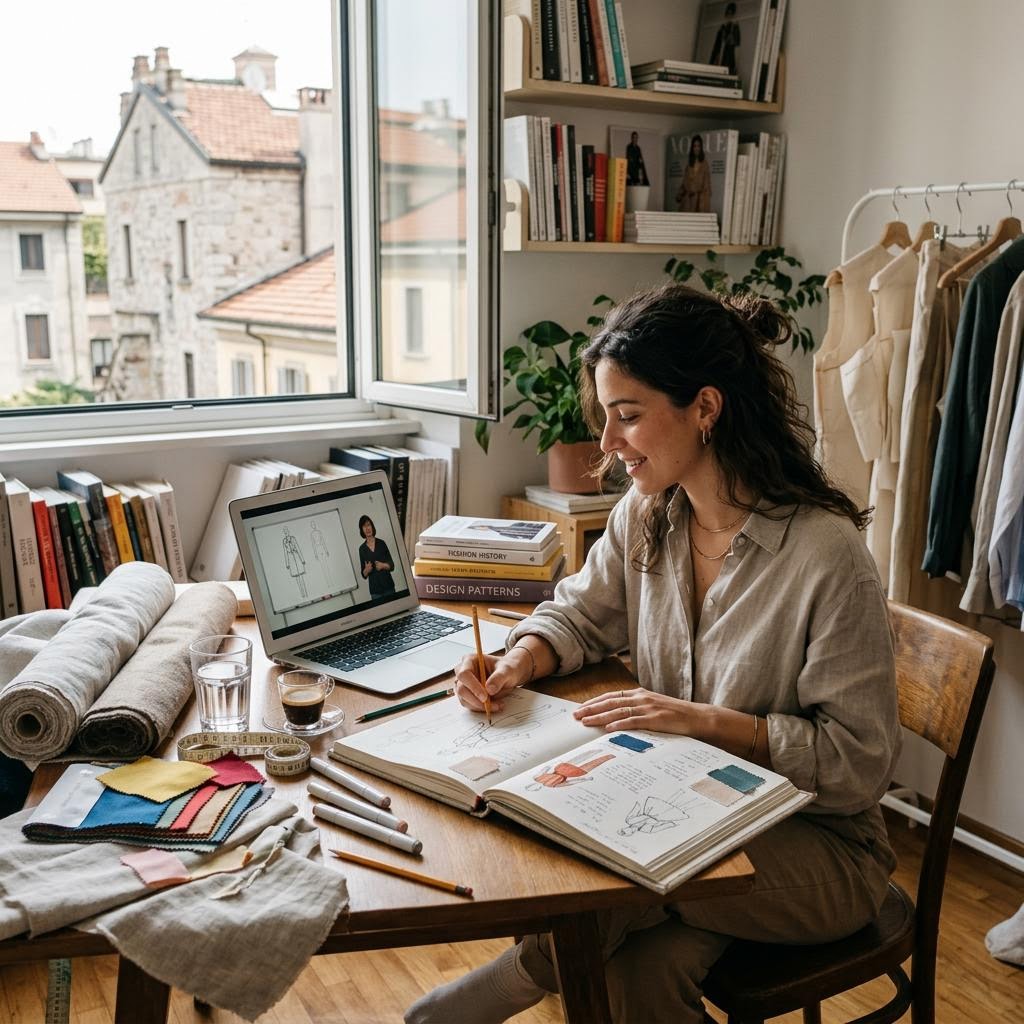 Original editorial image illustrating Milan Fashion Campus's product or service category