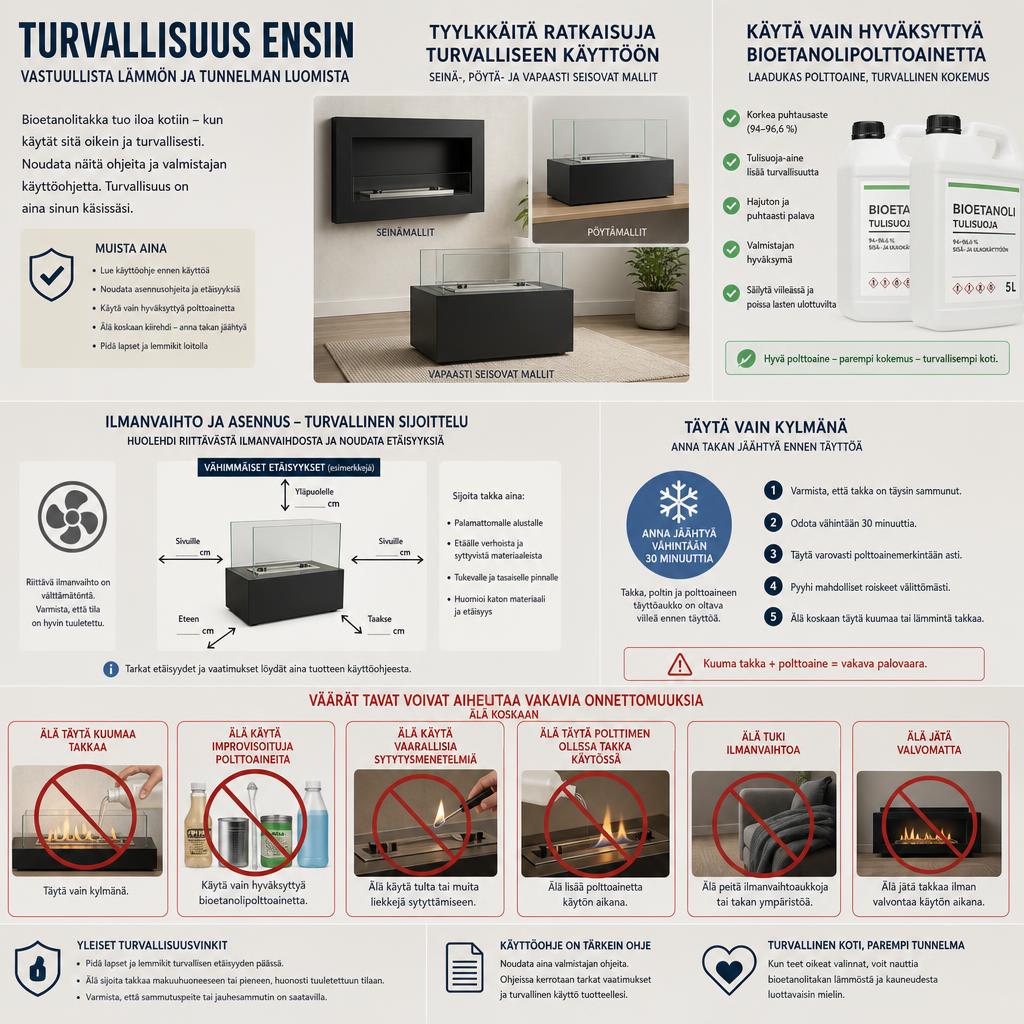 Original Biotakka-shop.fi editorial for Finnish bioethanol fireplaces, burners, fuel and accessories