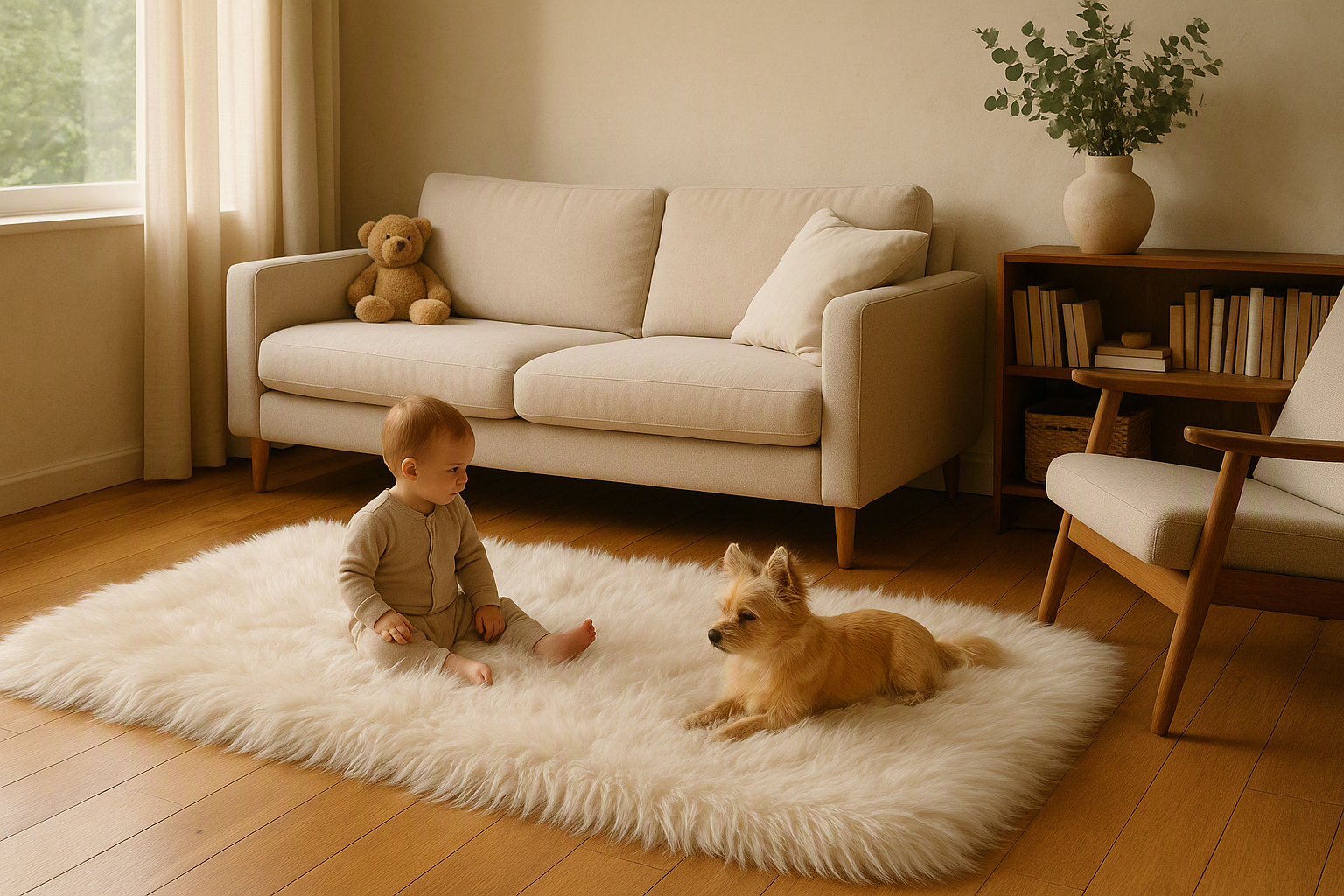 Editorial image for Why Everyone Suddenly Owns a Faux Sheepskin Rug