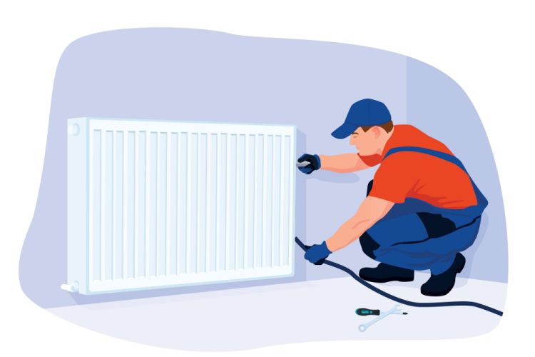 Engineer inspecting a boiler, from Domestic Appliance Guard