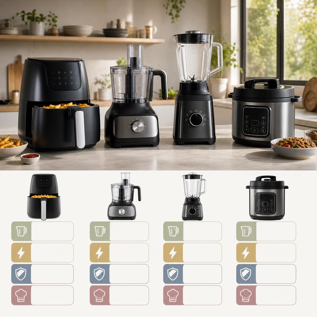 Original Moulinex ES editorial for air fryers, food processors and kitchen appliances
