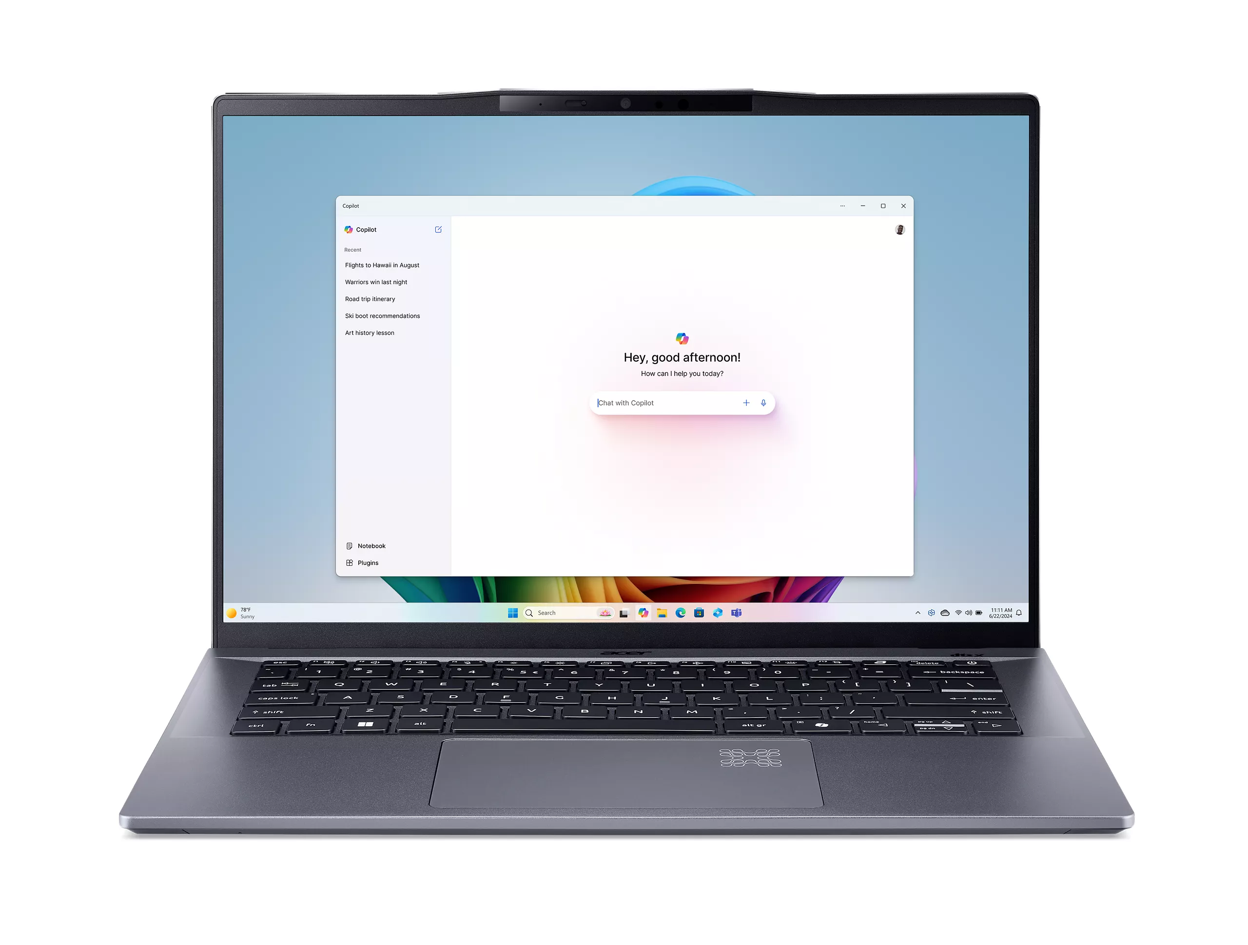 Acer Swift KI-Laptop mit einem neuronalen Prozessor auf dem Gerät