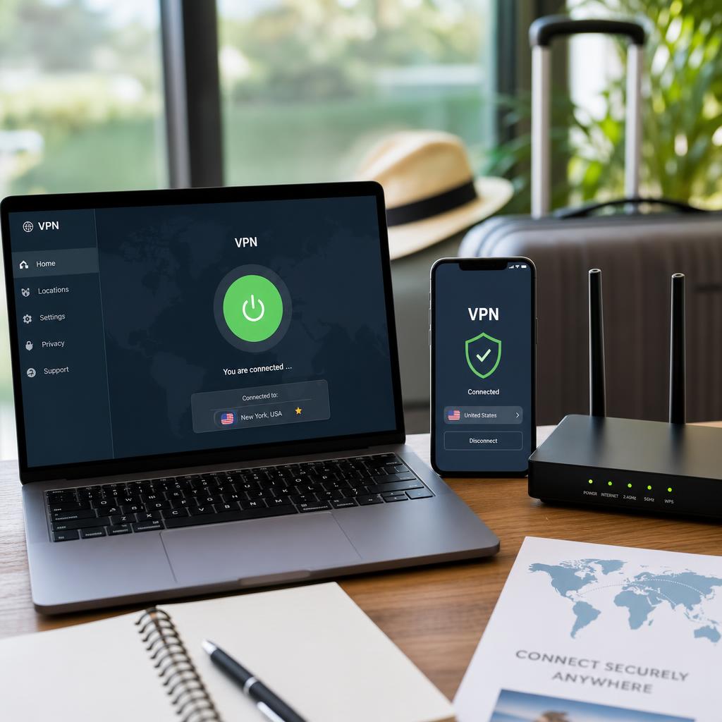 Original photographic NordVPN editorial for virtual private network and privacy software subscription