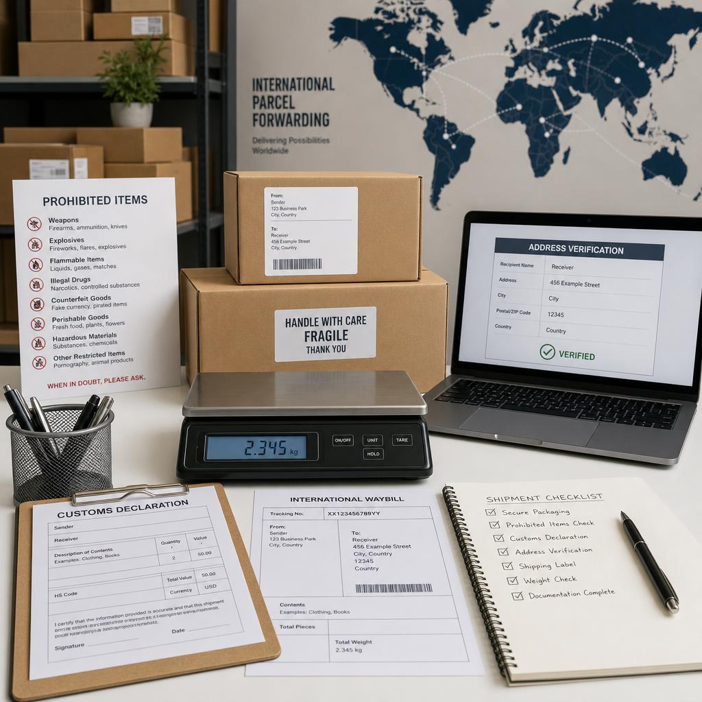 Original photographic Ship7 editorial for international parcel forwarding from warehouse addresses in the USA, UK and Türkiye