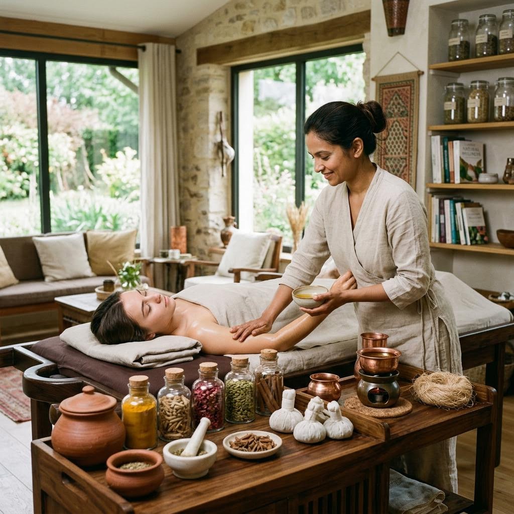 Original editorial image illustrating The Ayurveda Experience FR's offering category