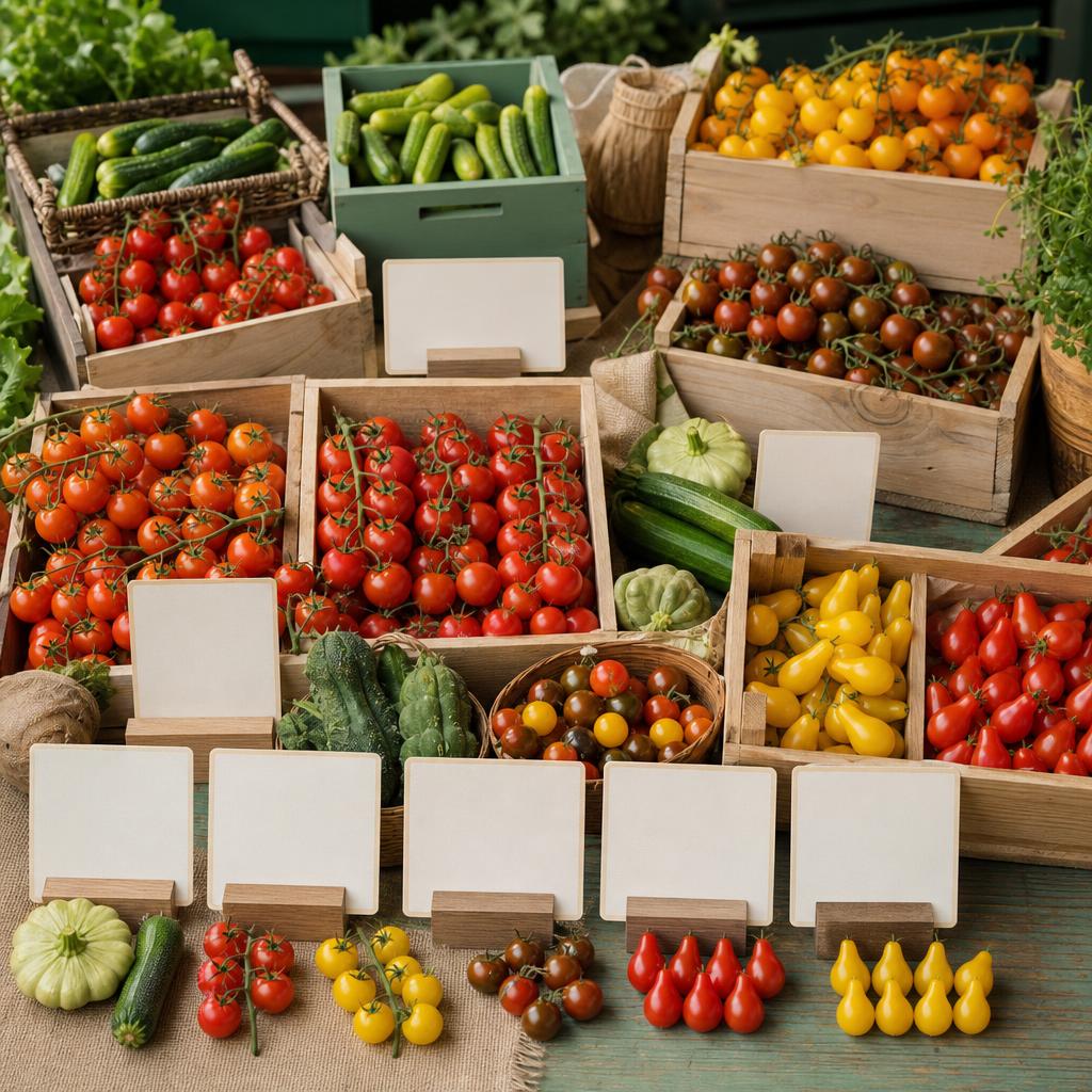 Original Cooperativa Granada La Palma editorial for speciality cherry tomatoes and miniature vegetables from an agricultural cooperative