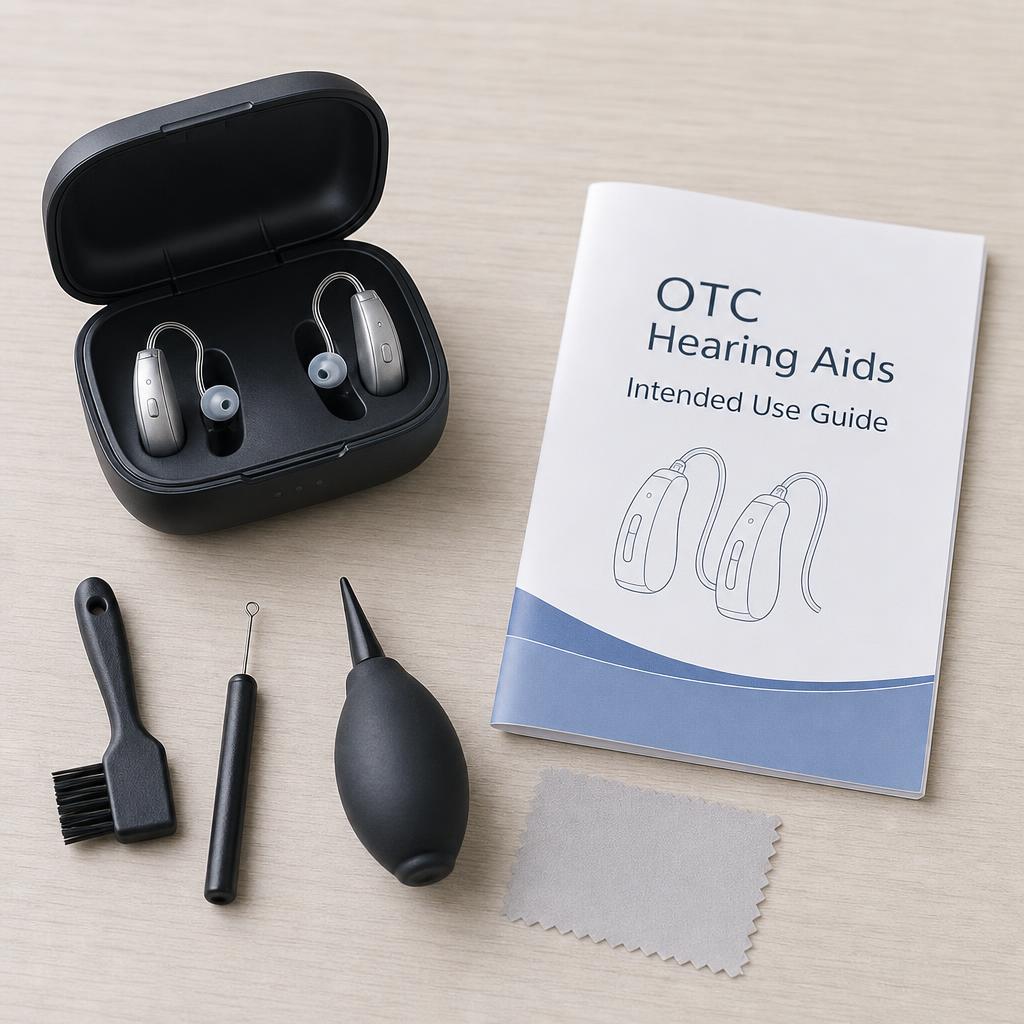 Original photographic LINNER US editorial for US over-the-counter hearing aids and accessories