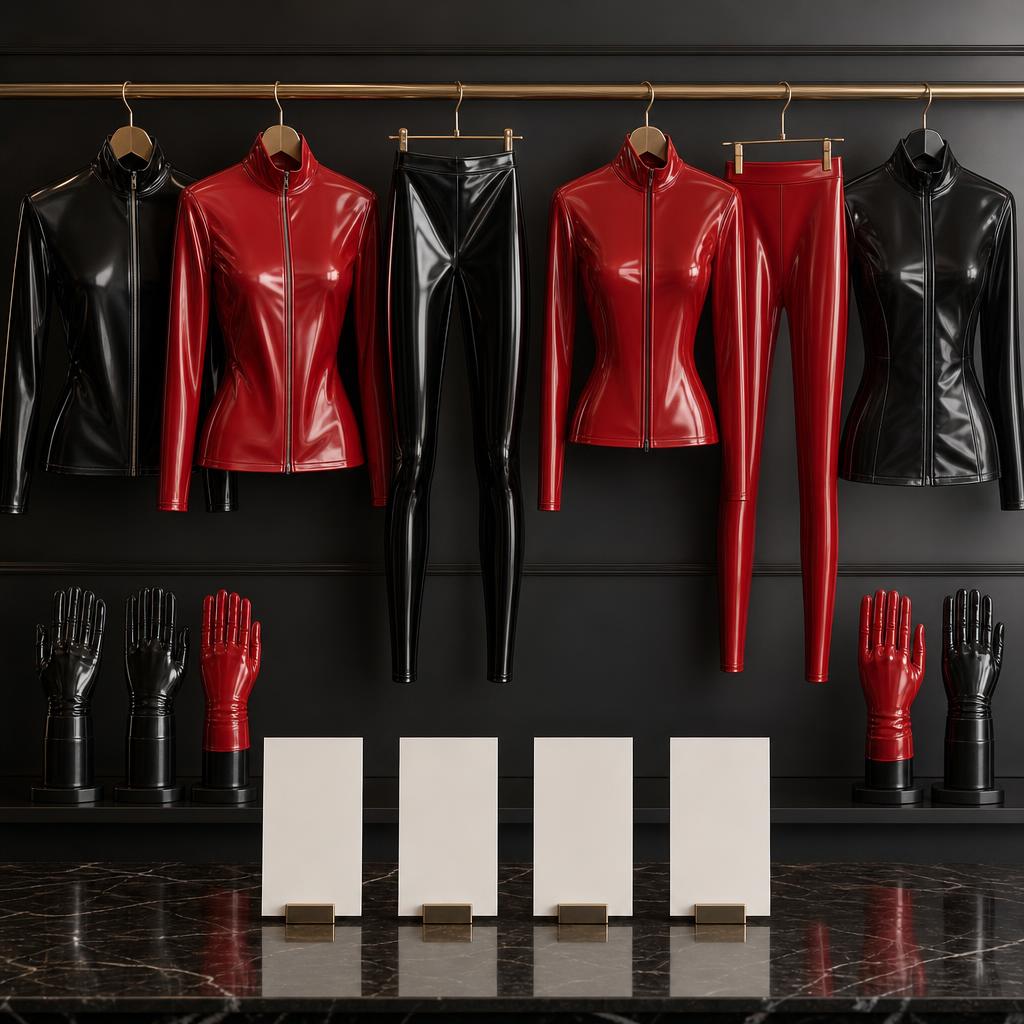 Original Libidex DE editorial for latex fashion and adult apparel