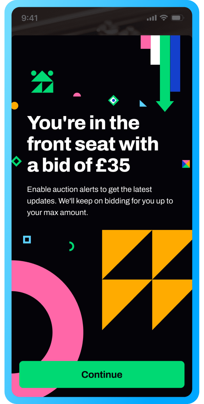 Seatfrog train upgrade booking screen