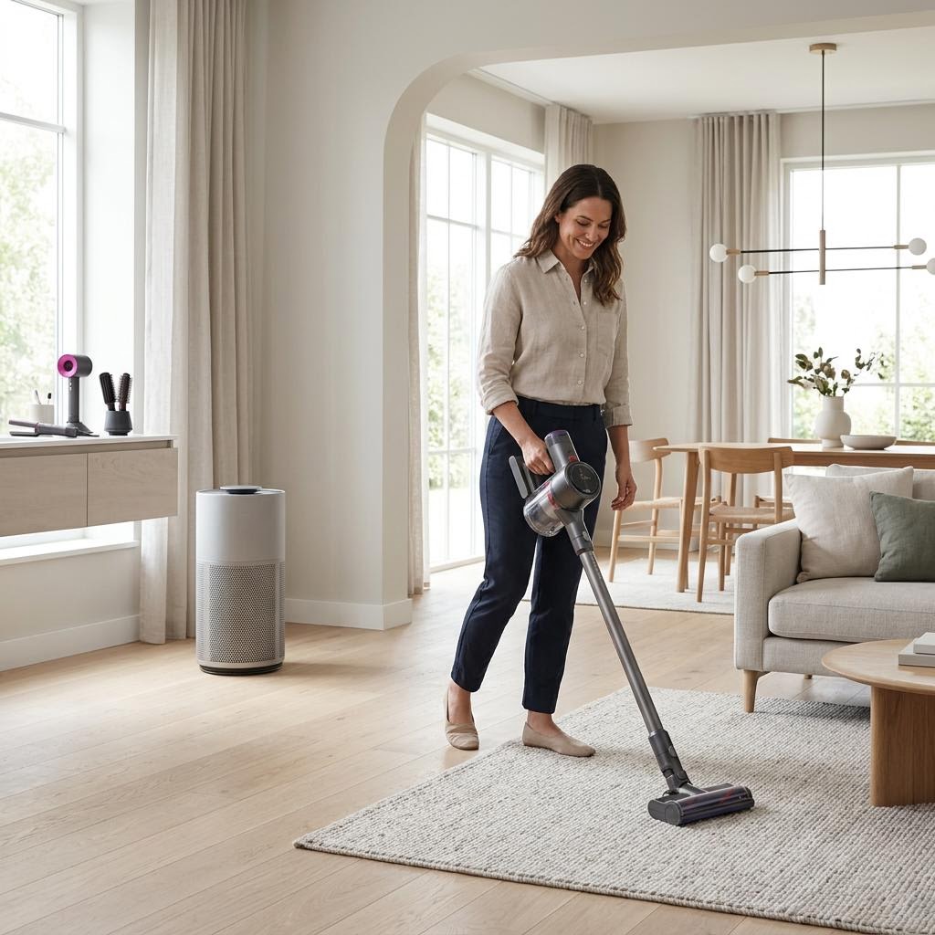 Original editorial image illustrating the Dyson EE merchant category