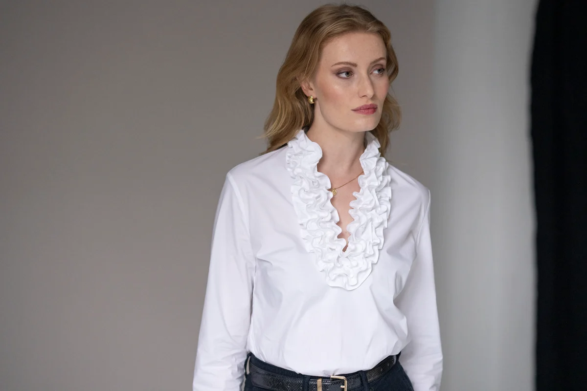 The Shirt Company fitted white blouse