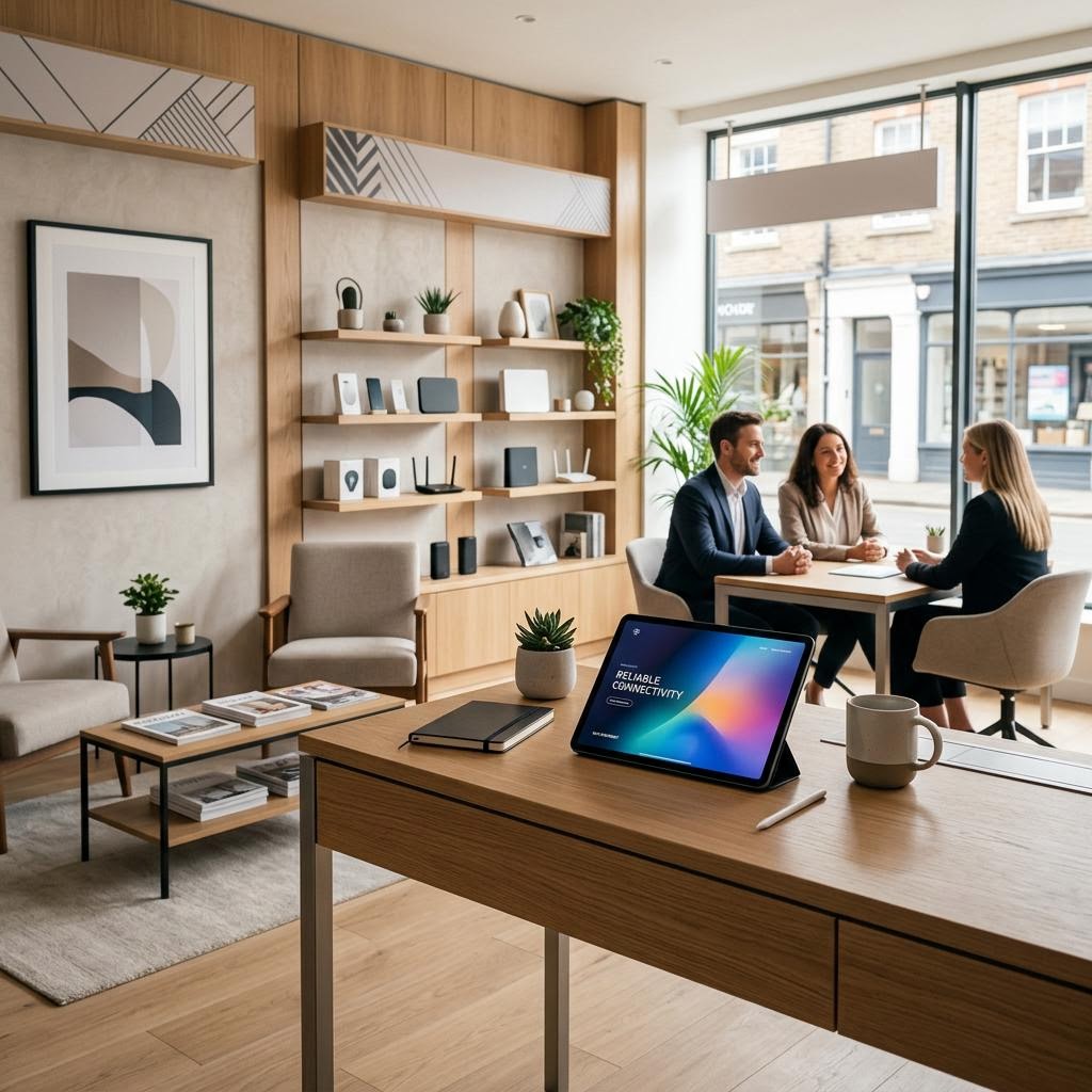 Original editorial image illustrating the The One Broadband UK merchant category