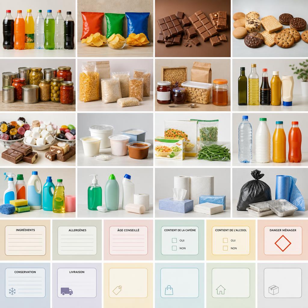 Original Capalus FR editorial for French mixed food, drinks, snacks, confectionery and household catalogue