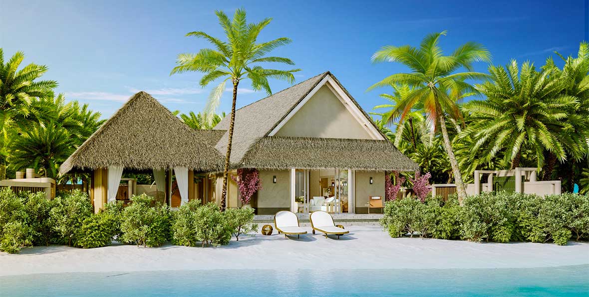 Beach villa at JOALI Maldives resort