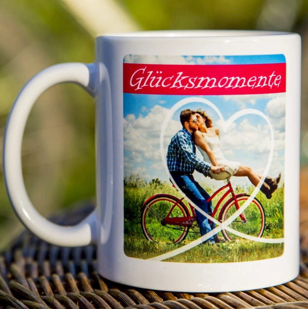 Custom photo mug gift printed by druckdichdrauf