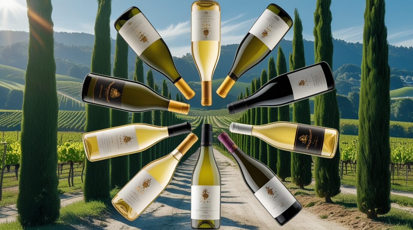 Wine bottles featured in 8Wines' guide to choosing wine