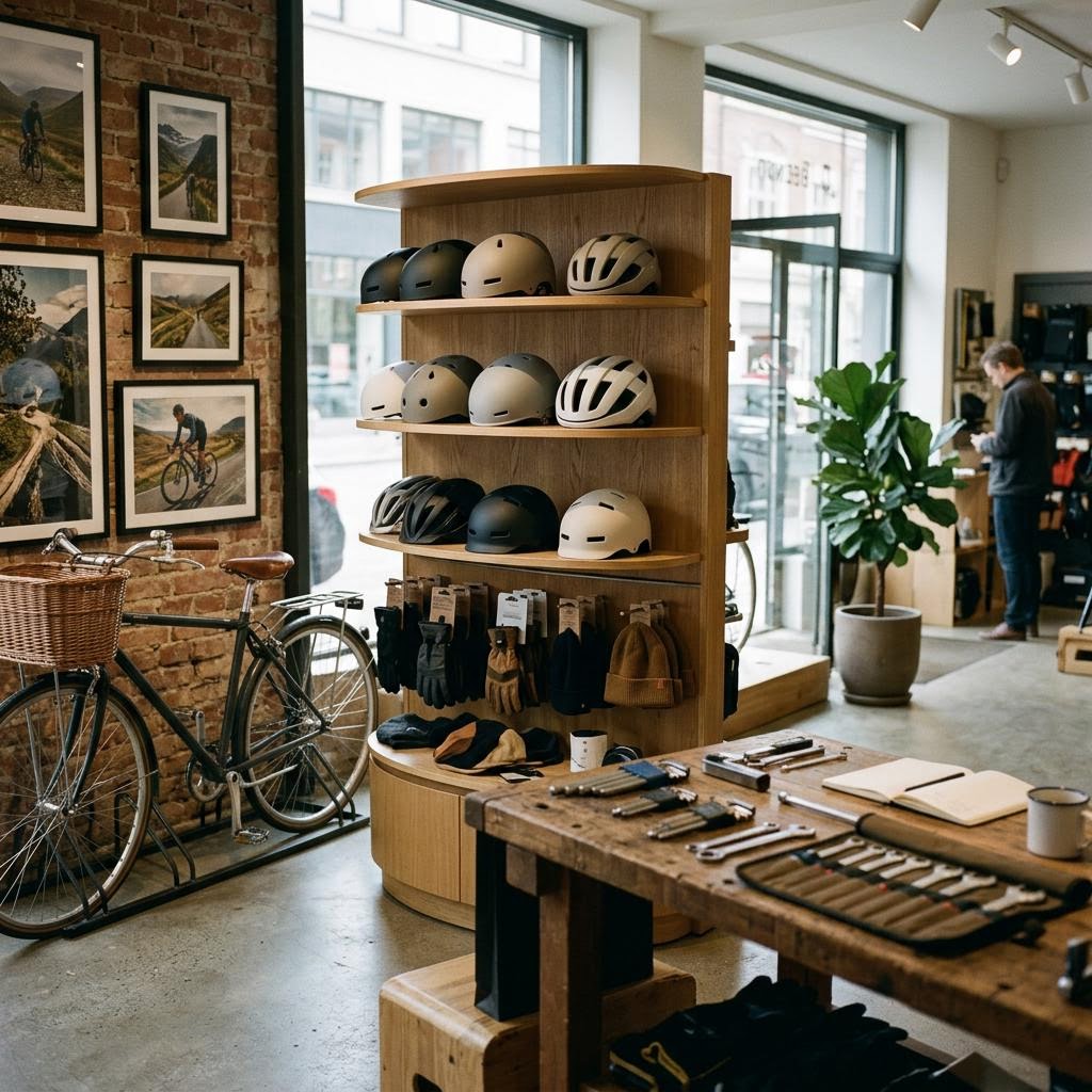 Original editorial image illustrating the Bern Helmets DE merchant category