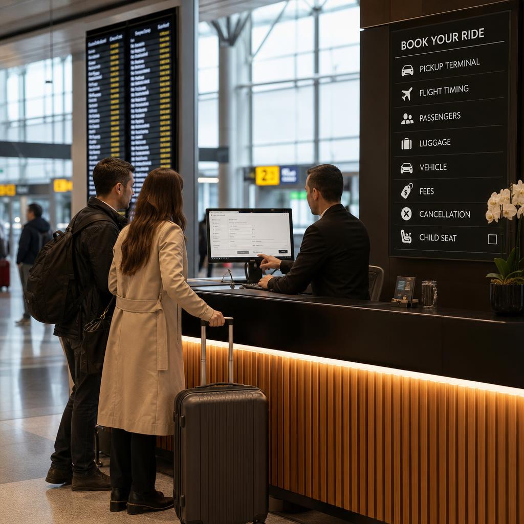 Original photographic Carmel Limo US editorial for New York airport transfer, car and limousine booking service