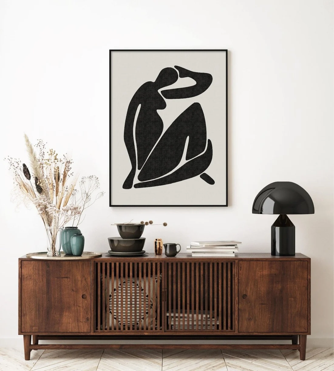 Framed pictures arranged by Photo Frames & Art