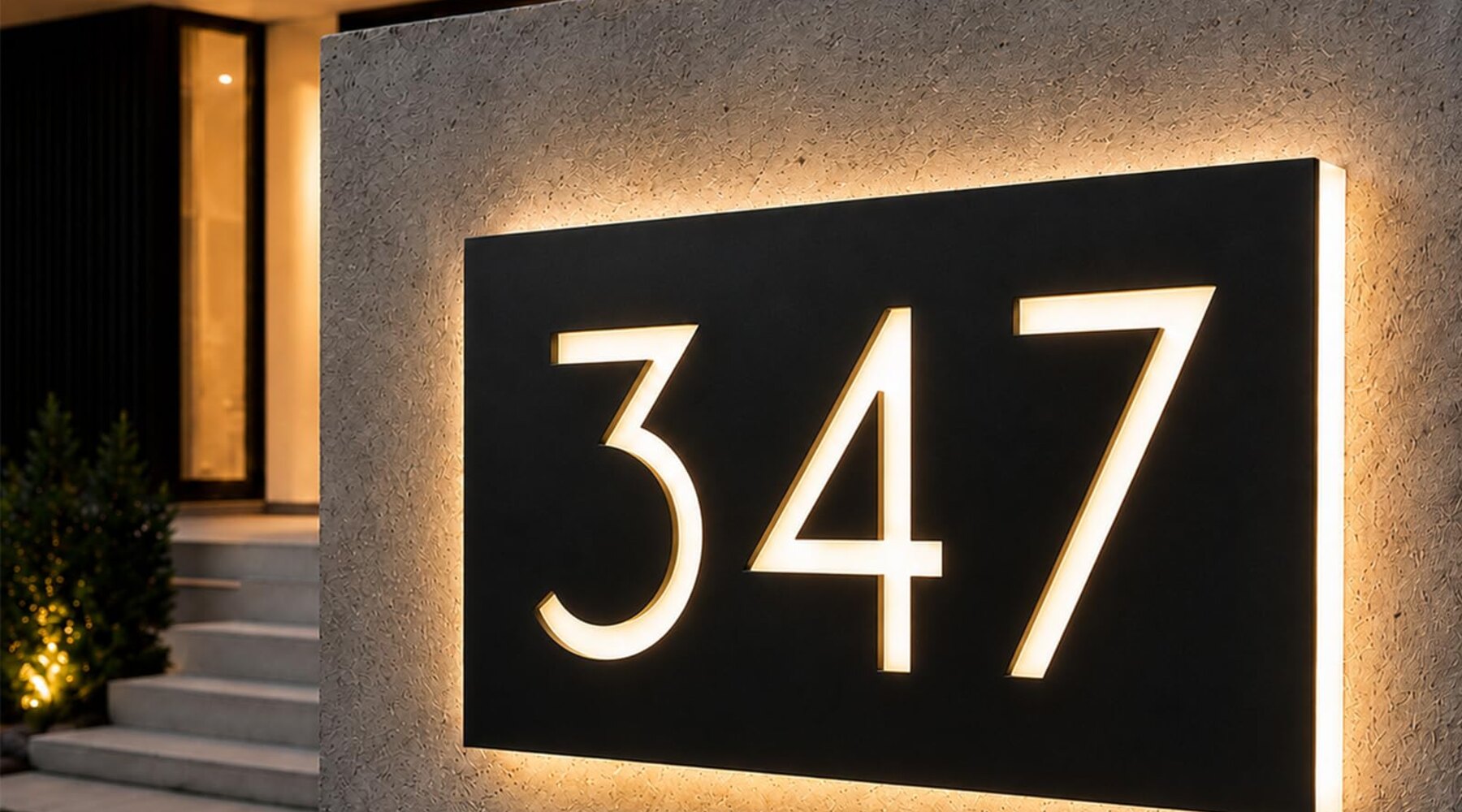 Lifestyle product image selected for Lighted Address Numbers