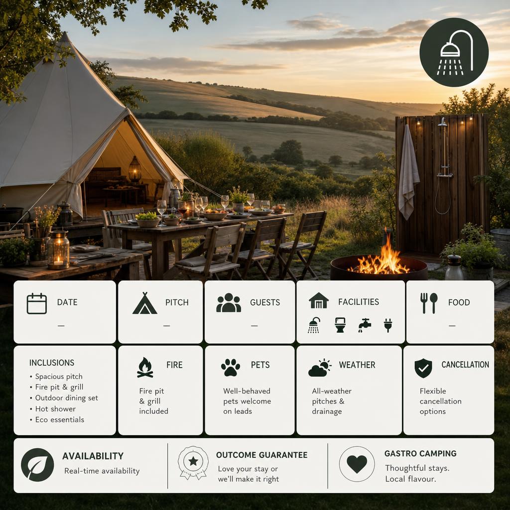 Original Woodfire Camping UK editorial for gastro camping stays in the South Downs