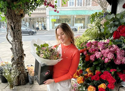 Flower Station bouquet delivered by a florist