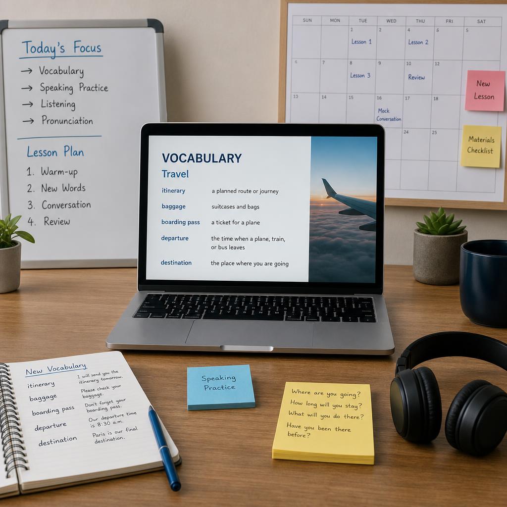 Original photographic Preply editorial for online language tutoring marketplace for learners
