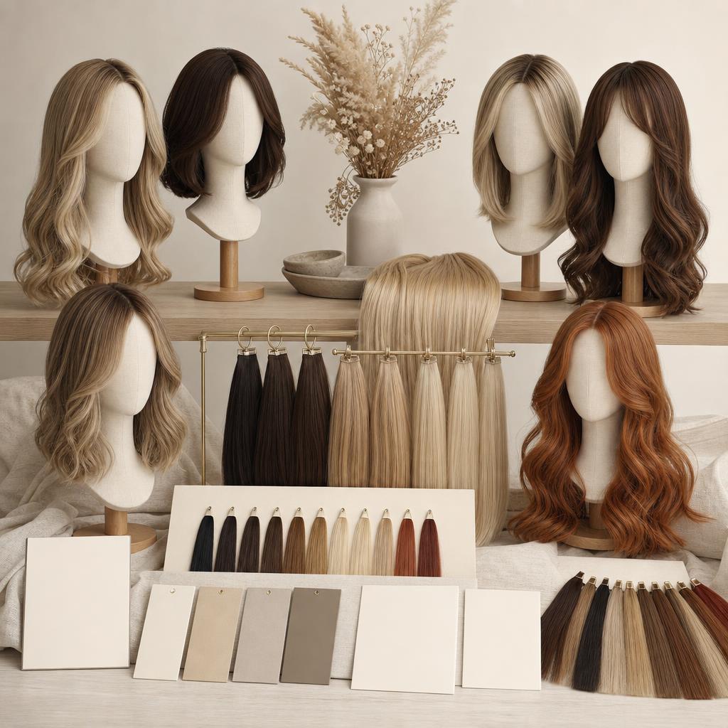 Original BHBD SE editorial for Swedish-market human-hair wigs and Remy hair extensions