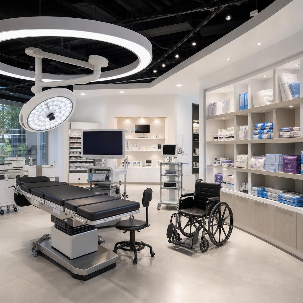 Original photographic MFI Medical US editorial for US professional medical supplies, diagnostic devices and hospital equipment