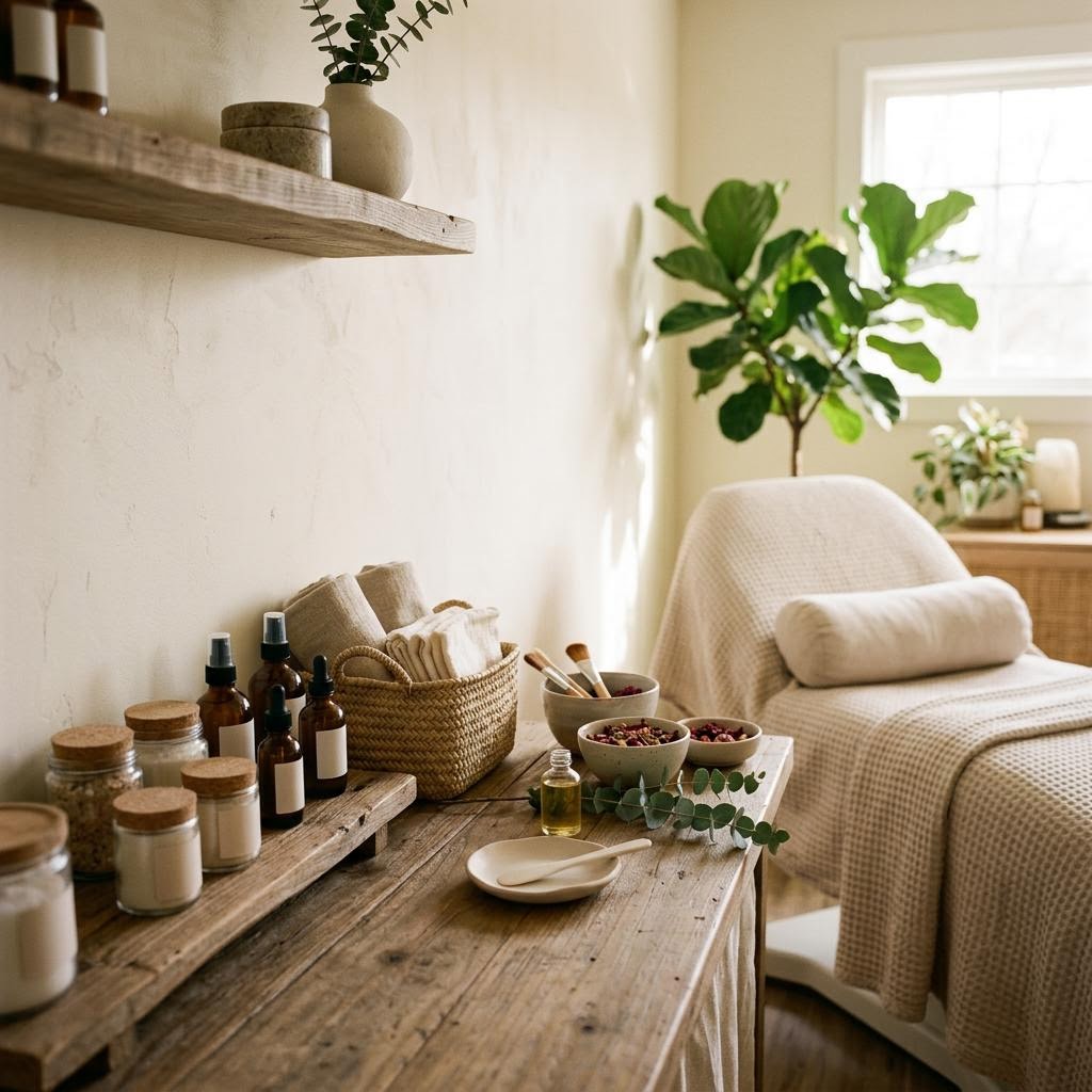 Original editorial image illustrating the Evolve Beauty merchant category