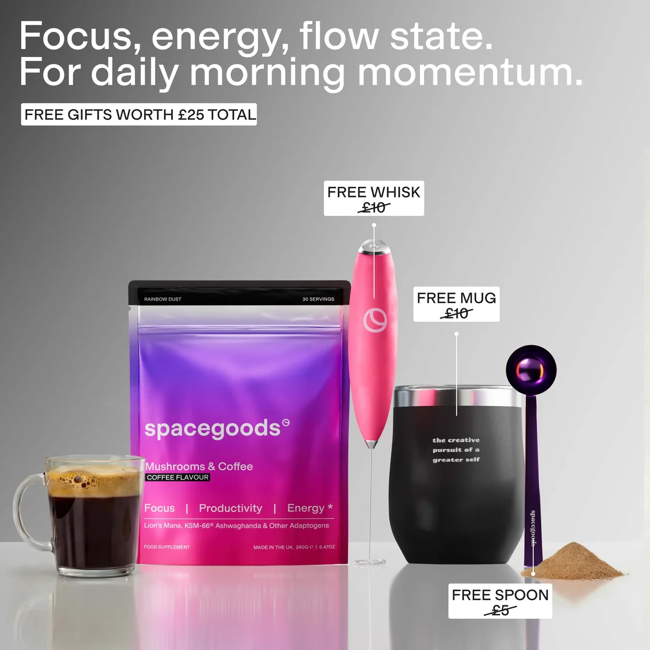 Spacegoods Rainbow Dust mushroom coffee blend