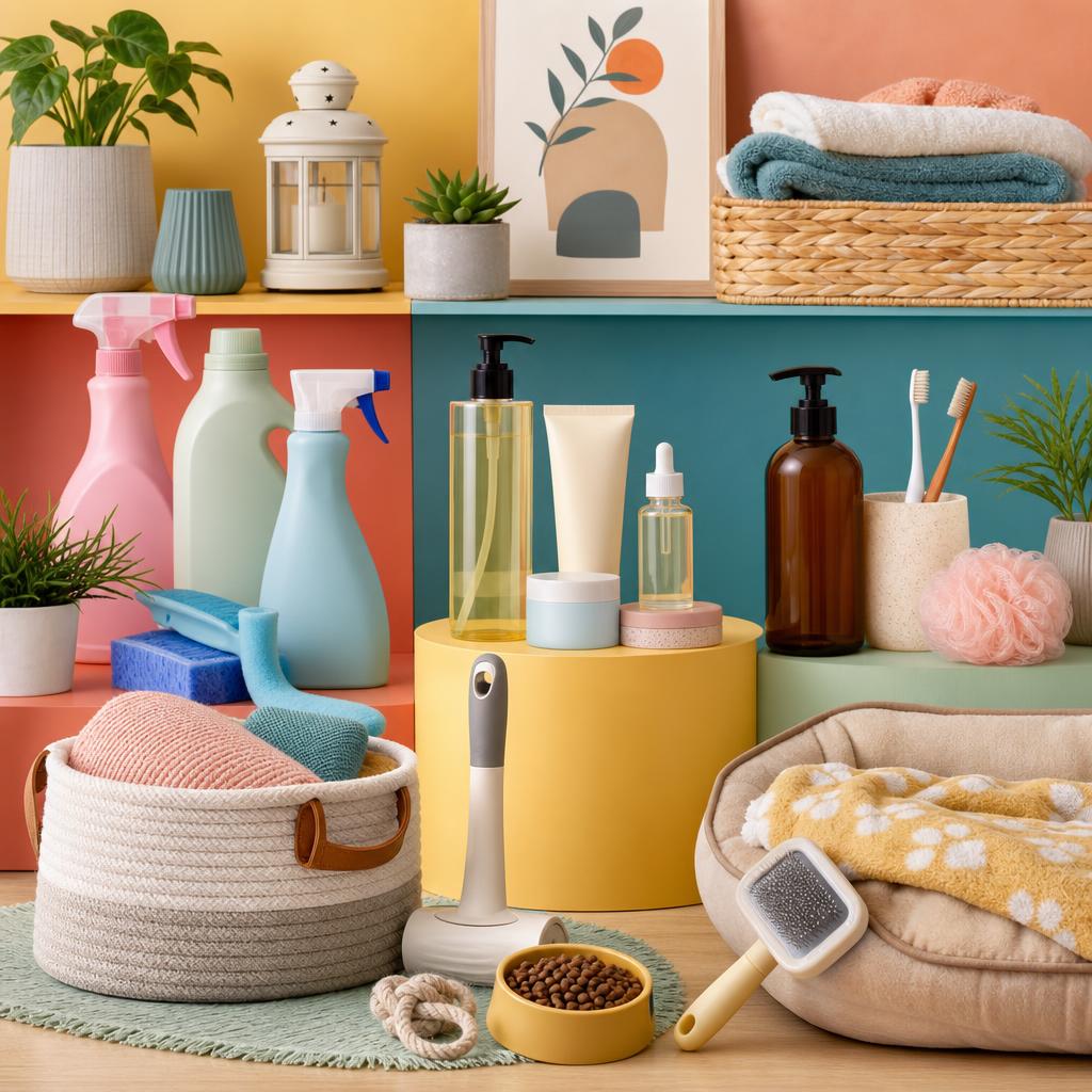 Original discount household editorial with personal care, home, pet and storage products