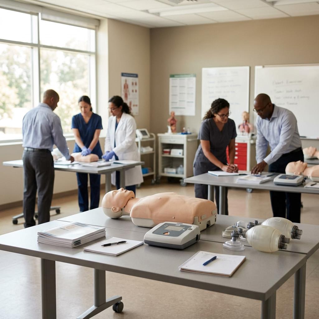 Original editorial image illustrating the ACLS Certification Institute merchant category