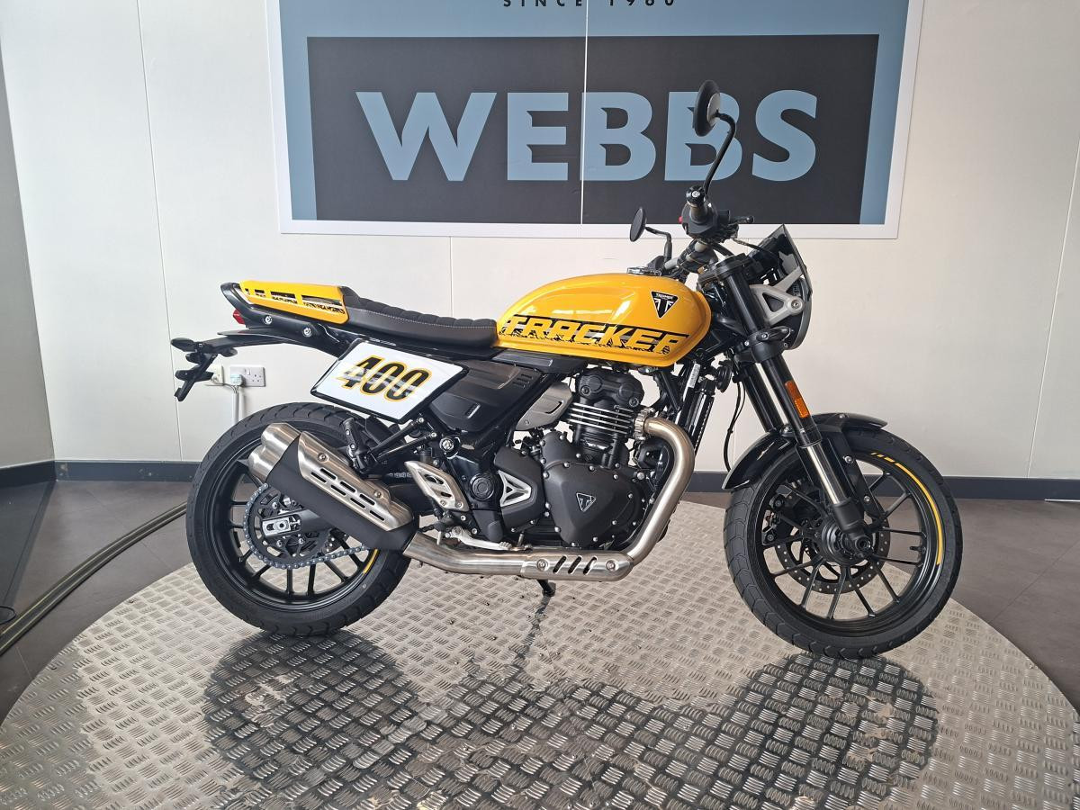 Triumph Tracker 400 motorcycle sold by Webbs Motorcycles