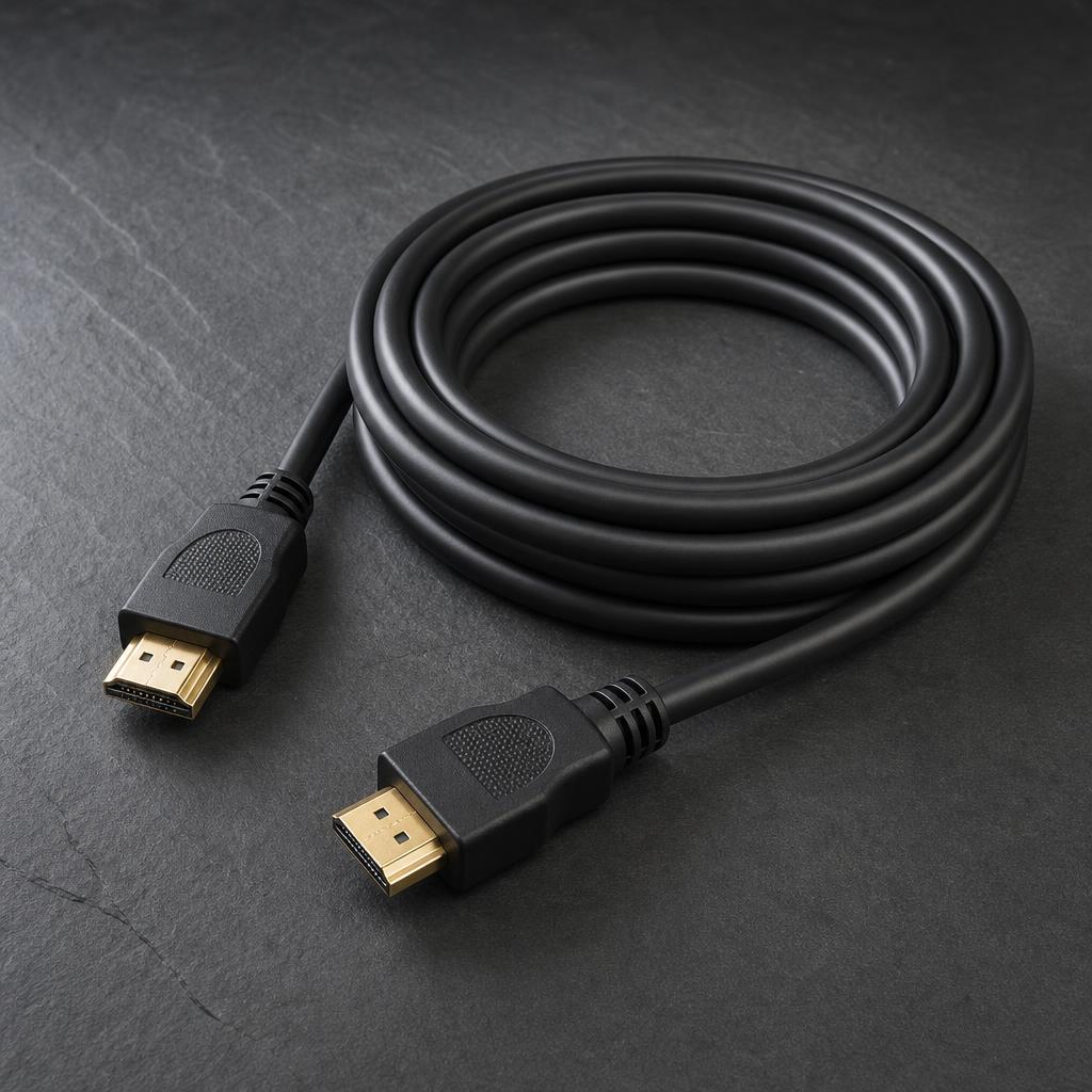 Illustration of HDMI connectors and cable