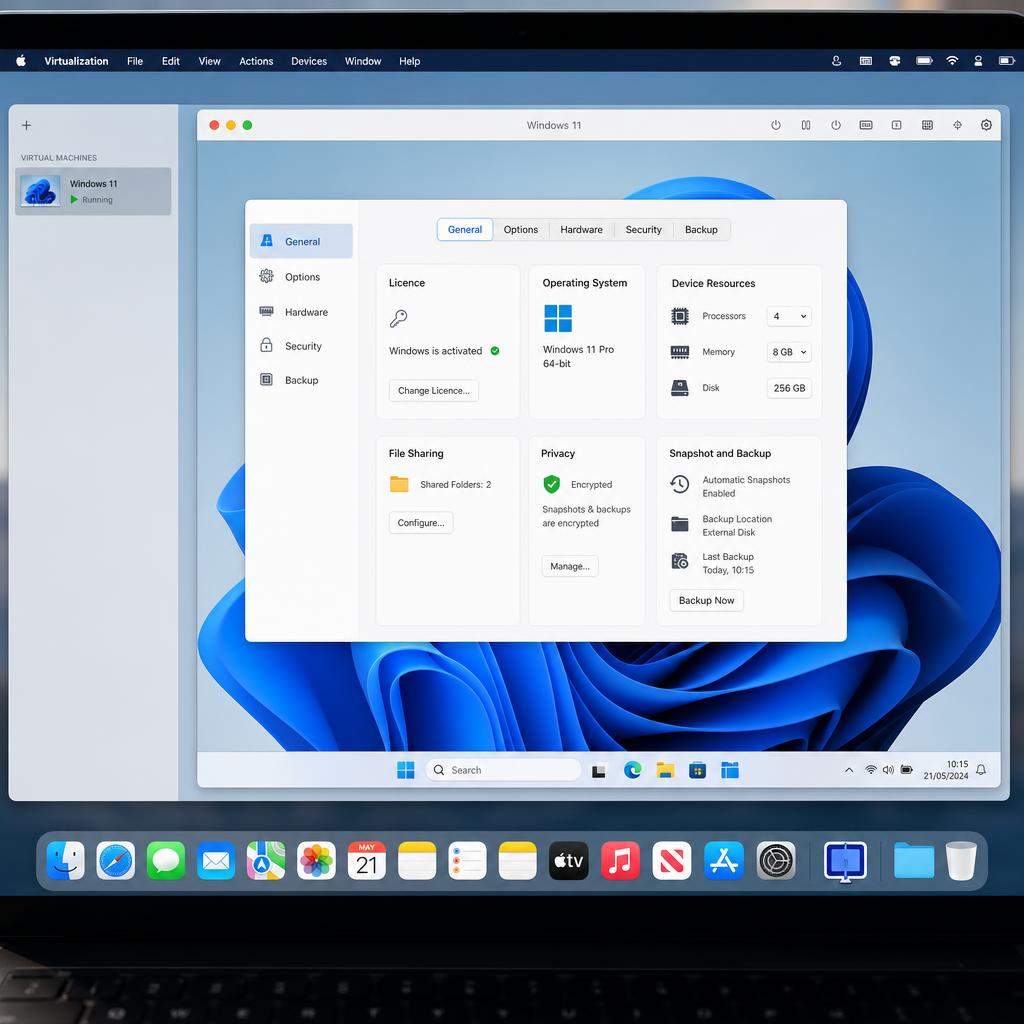 Original photographic Parallels editorial for licensed Parallels Desktop virtualization software for Mac