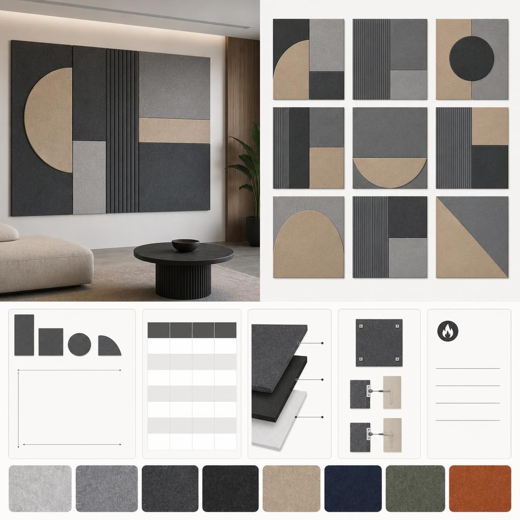 Original Maeven Art editorial for customisable acoustic felt wall panels and wall art