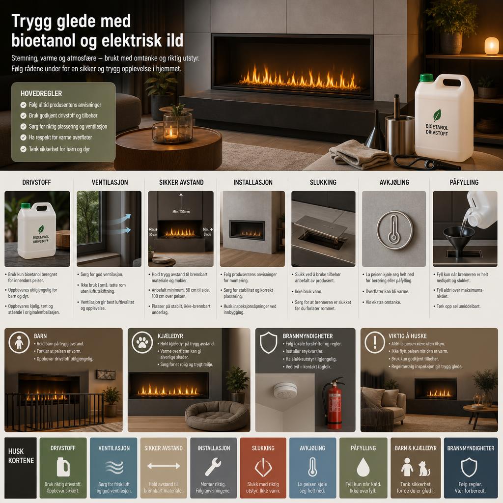 Original Biopeiser Shop NO editorial for Norwegian bioethanol and electric fireplaces and accessories