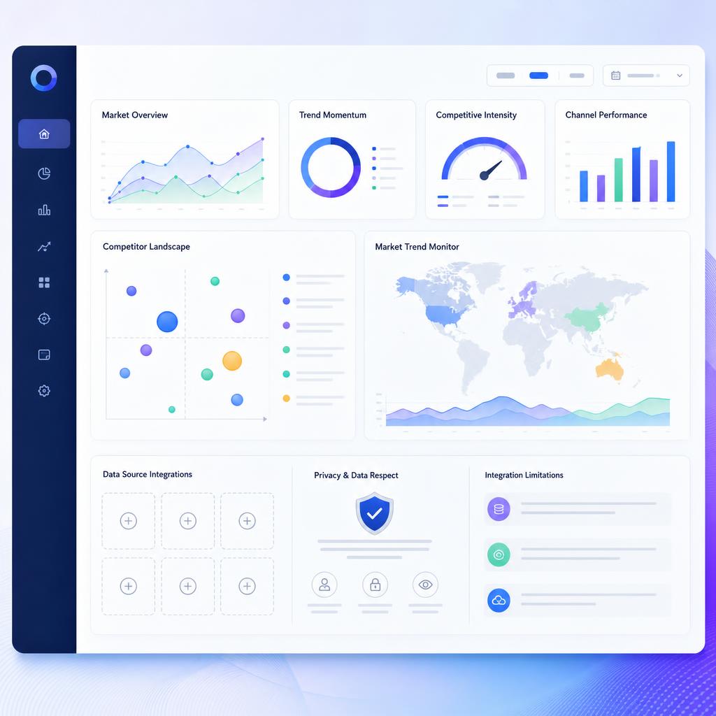 Original WinRadar.ai ES editorial for AI marketing director software for competitor, review, trend and market-opportunity monitoring—not gambling or betting