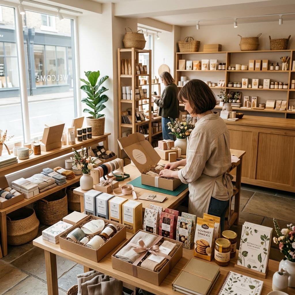 Original editorial image illustrating the Don't Buy Her Flowers merchant category