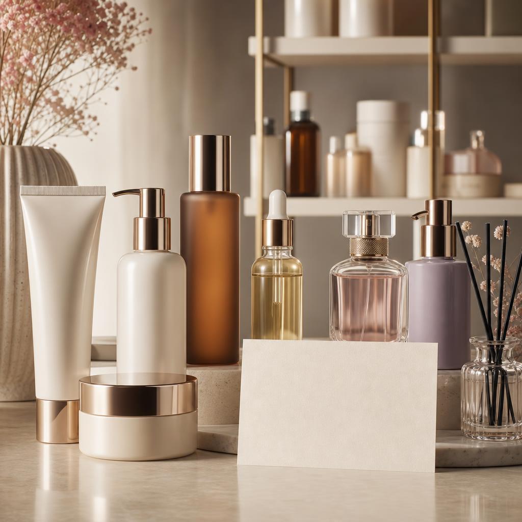 Original beauty-boutique editorial with skincare, cosmetics, haircare, fragrance and aromatherapy