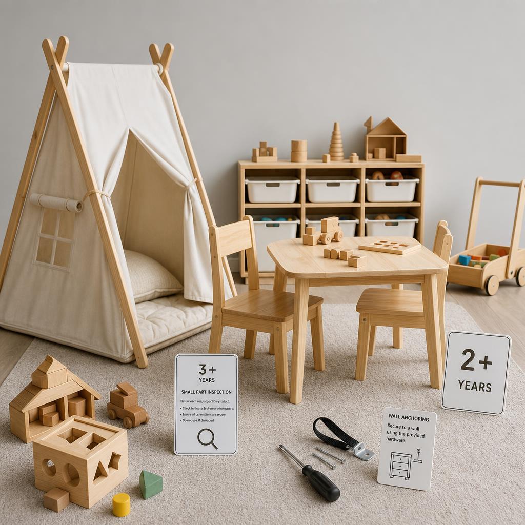 Original photographic Tiny Land US editorial for US wooden toys, playsets, play tents and children’s furniture