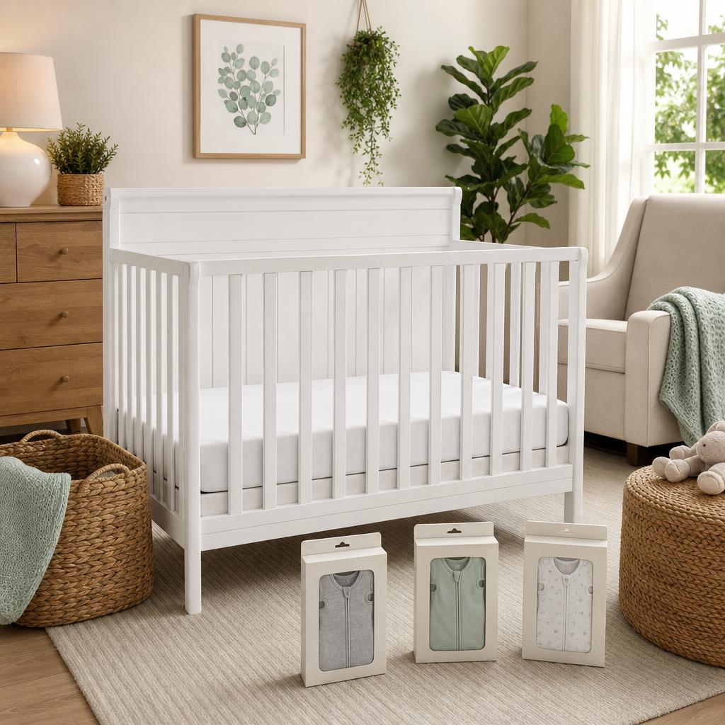 Original photographic The Little Green Sheep UK editorial for UK baby mattresses, bedding and nursery products