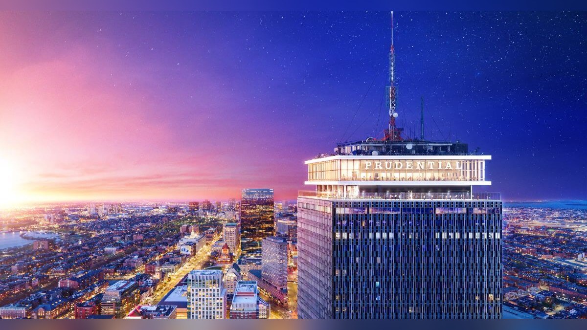 Boston observation-deck city view