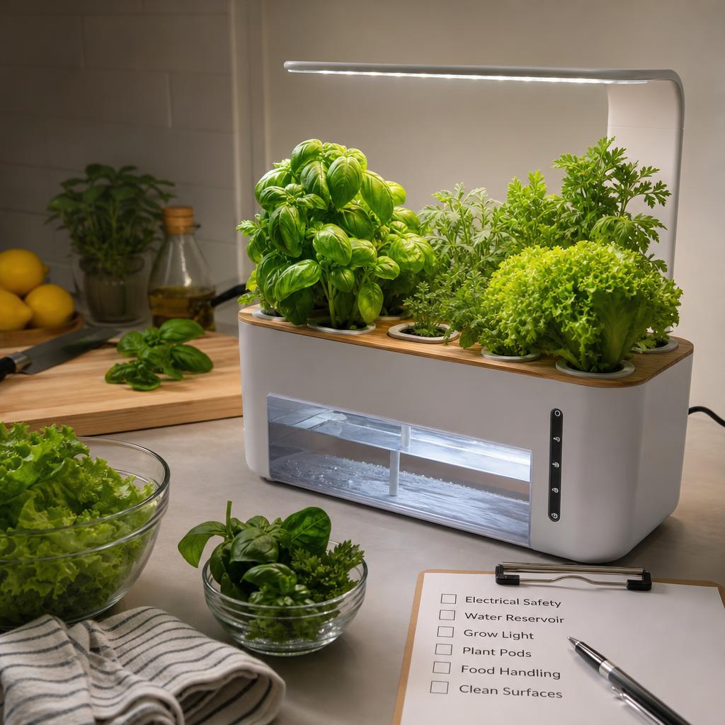 Original photographic Click and Grow editorial for indoor culinary herb and vegetable smart-garden kits