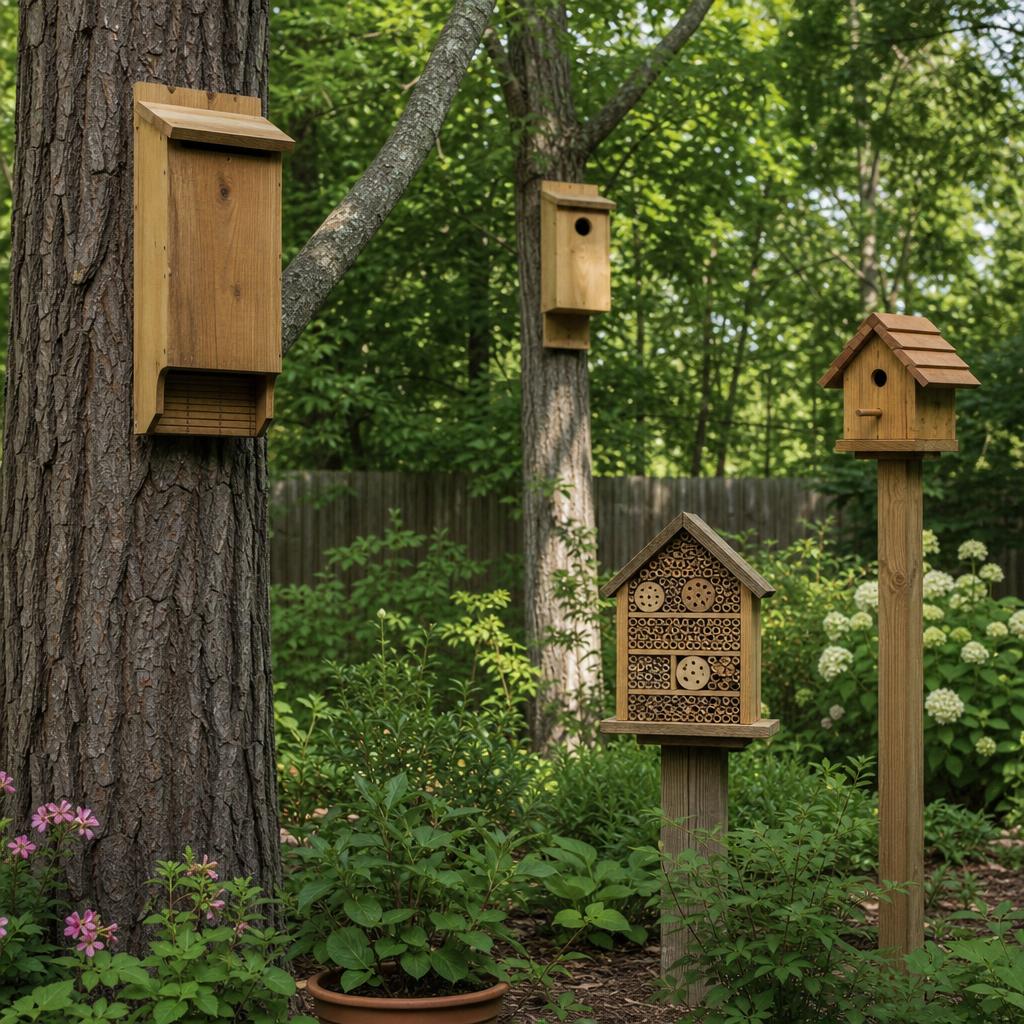 Original photographic Big Bat Box US editorial for US bat houses, owl boxes, bird houses, bee hotels and wildlife shelters